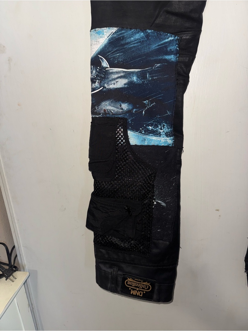 Reason Black Patchwork Graphic Slim Straight Jeans with Blue & Purple Accents - Picture 7 of 16